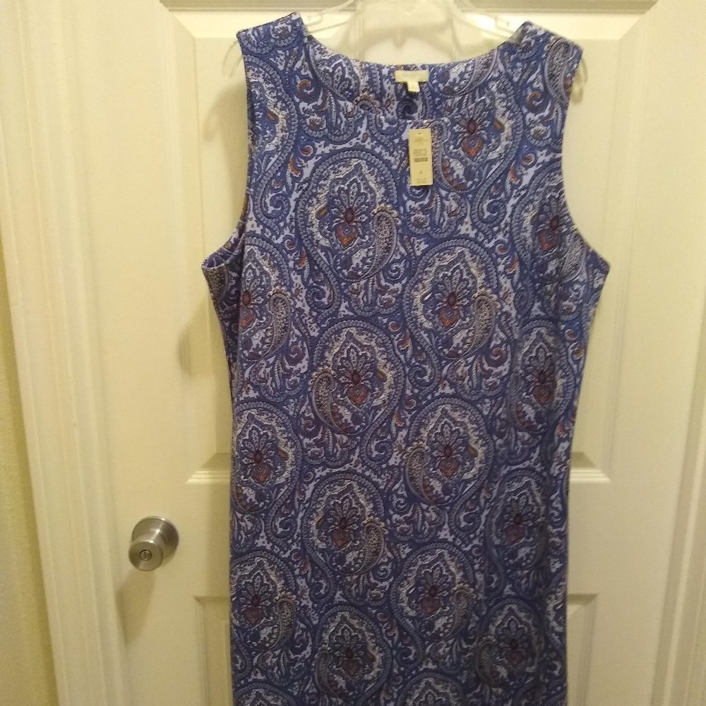 Talbots paisley dress XL NWOT